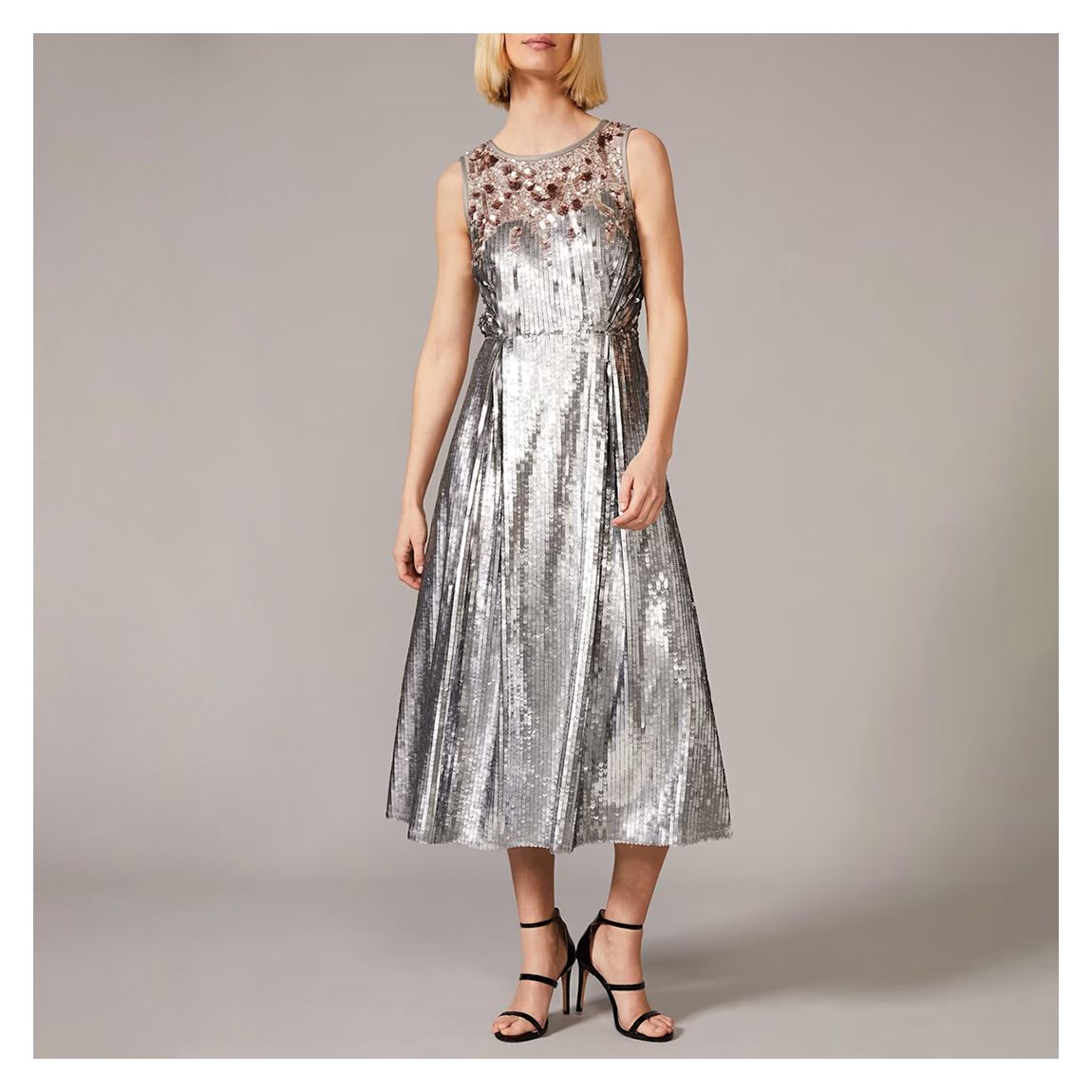 Silver Lainey Sequin Midi Dress main product photo