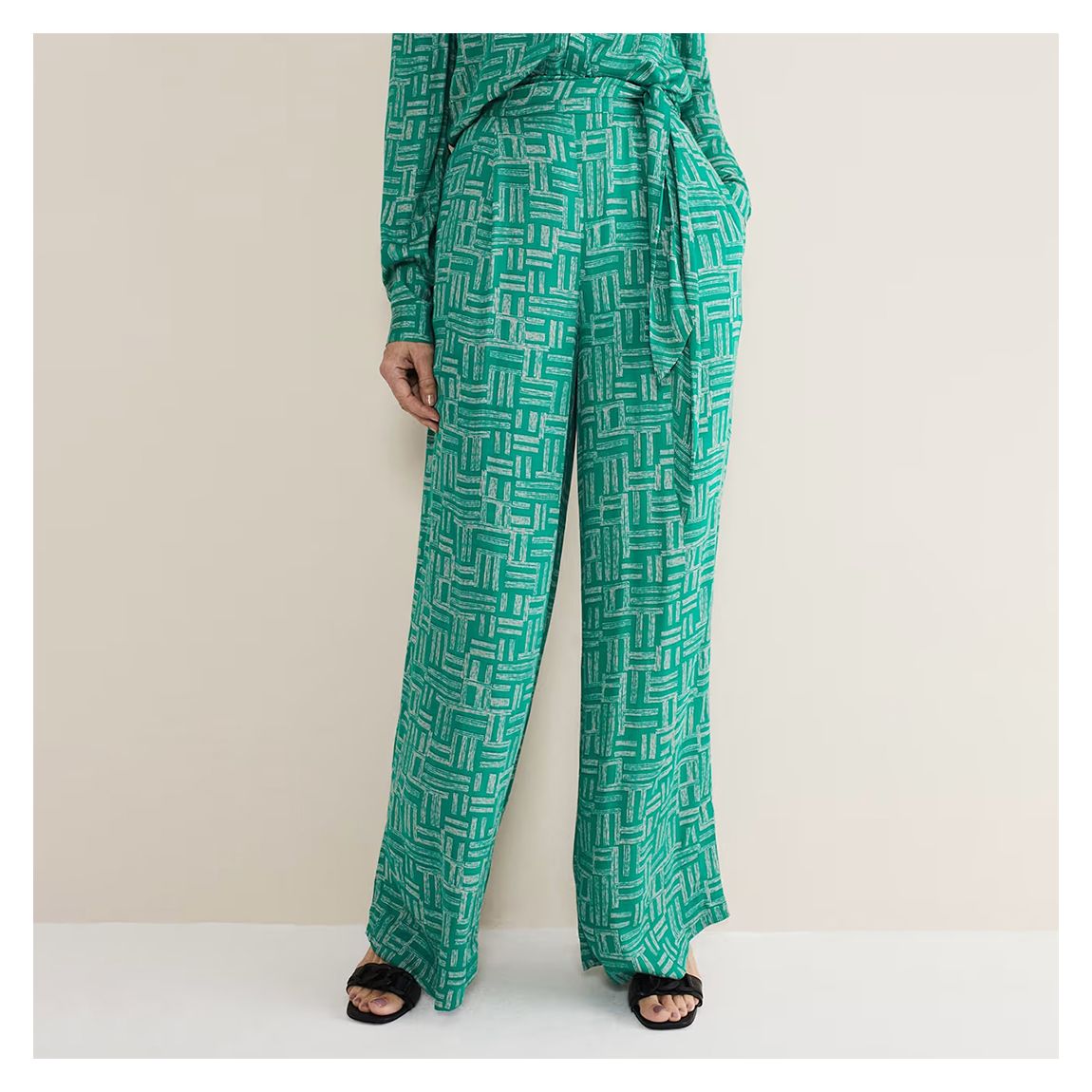 Green Hatty Wide Leg Trousers main product photo