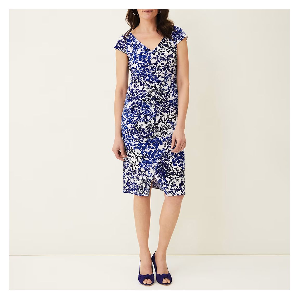 Blue Floral Arielle Mini Dress main product photo