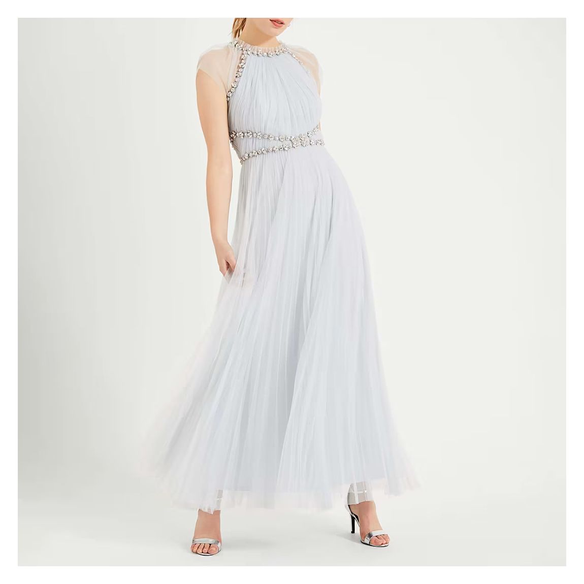 Blue Gerona Pleated Tulle Dress main product photo