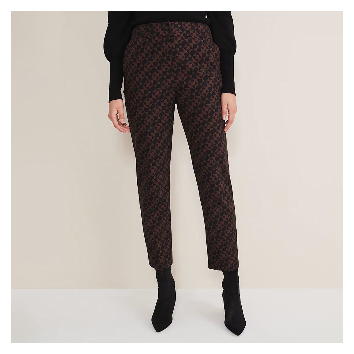Black/Brown Mackenzie Tapered Trousers main product photo