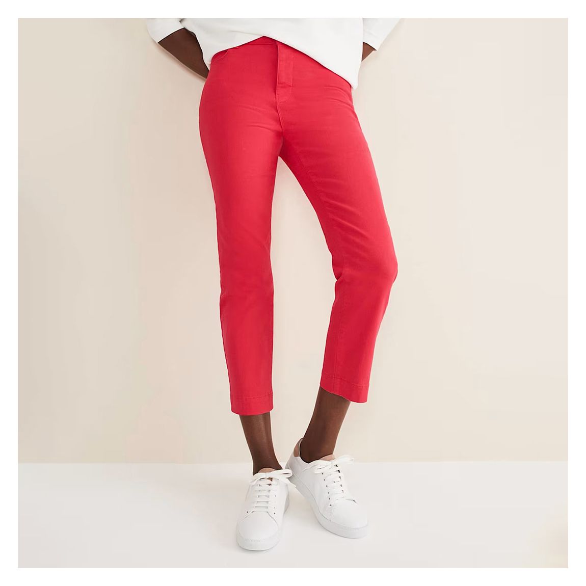 Pink Ramona Slim Capri Jeans main product photo