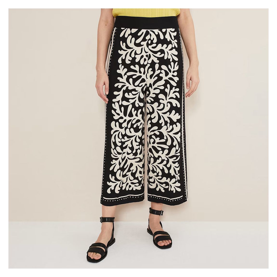 Black Nava Culotte Trousers main product photo