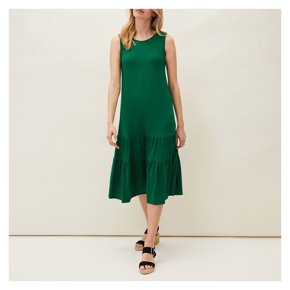 Green Penny Tiered Dress main product photo
