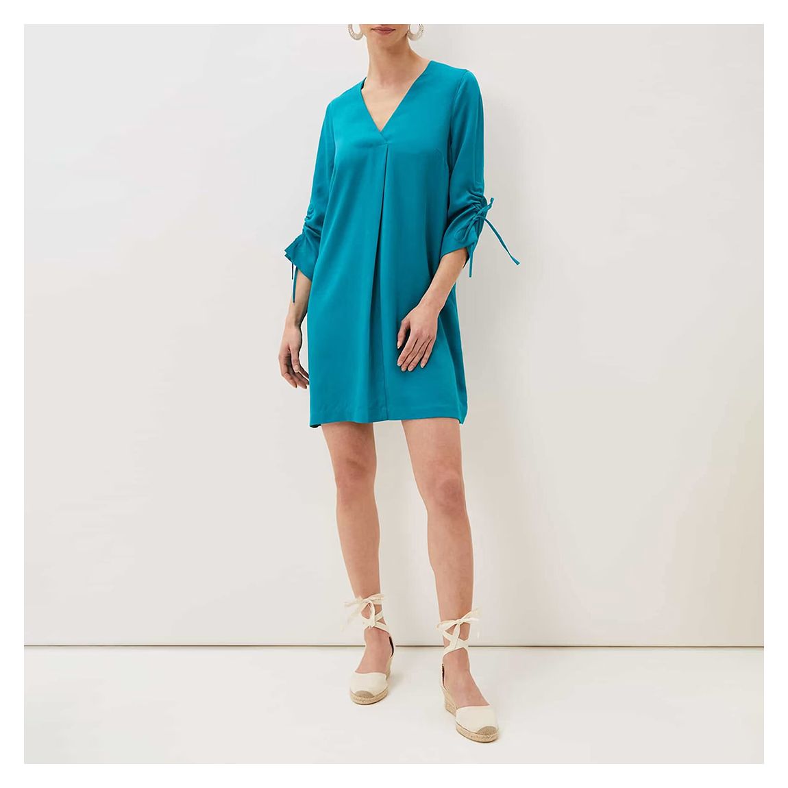 Teal Ceiara Tunic Mini Dress main product photo