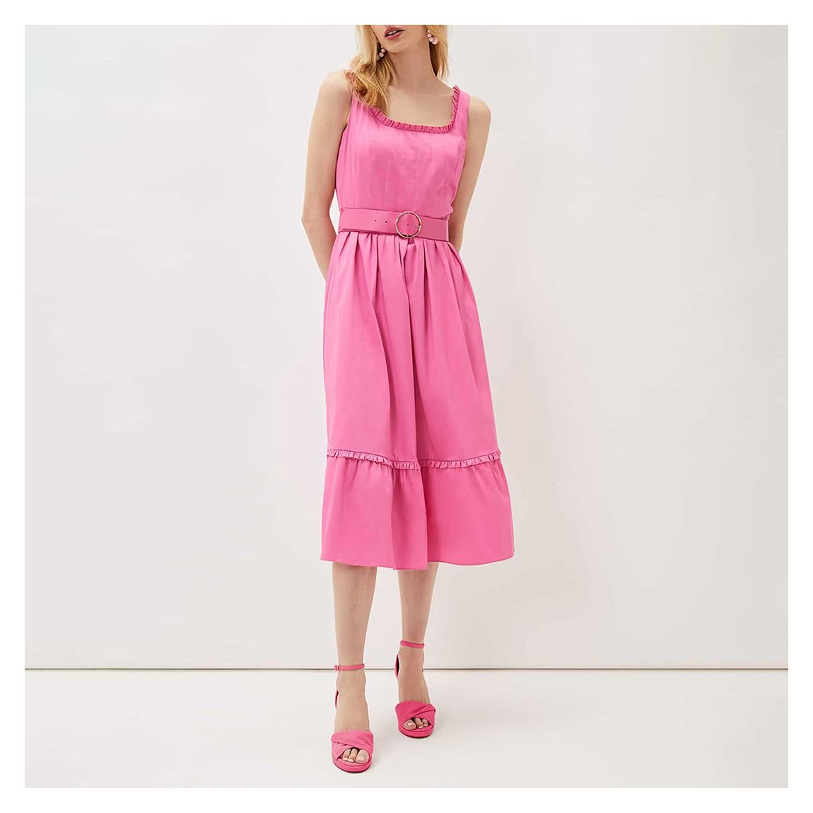Pink Tanya Belted Dress main product photo