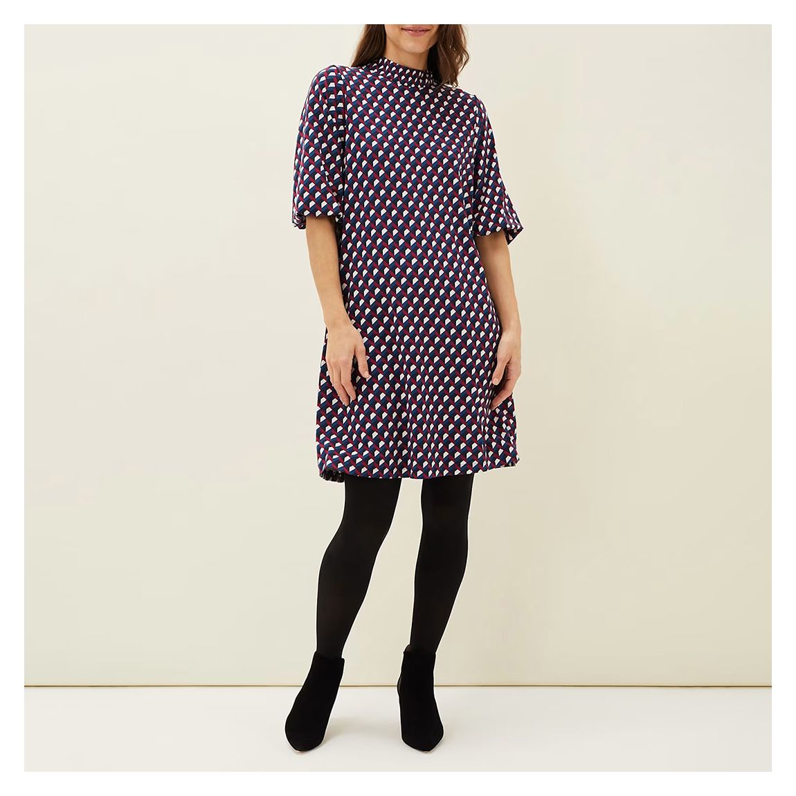 Multi Cathye Geometric Print Mini Dress main product photo