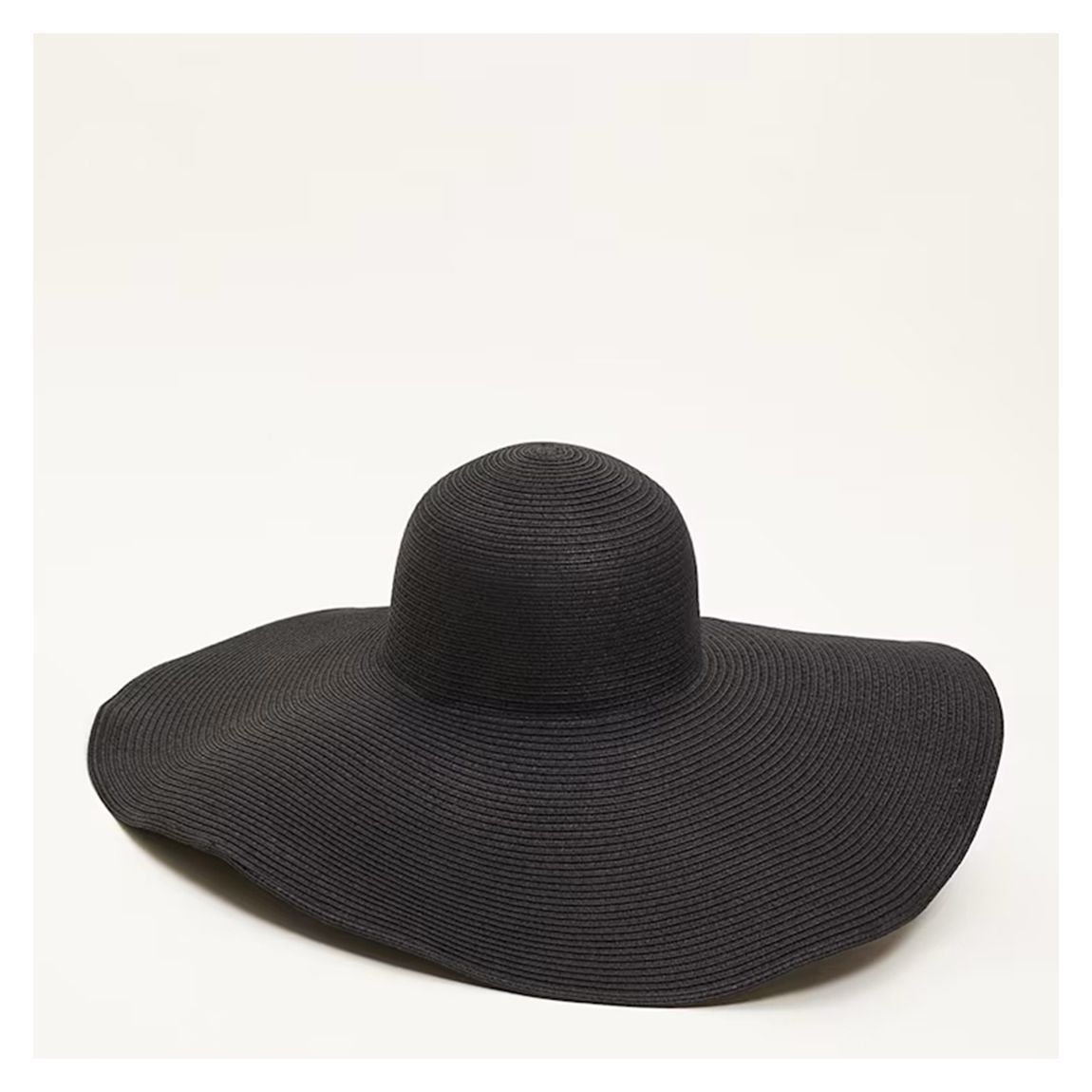 Black Oversized Straw Hat main product photo