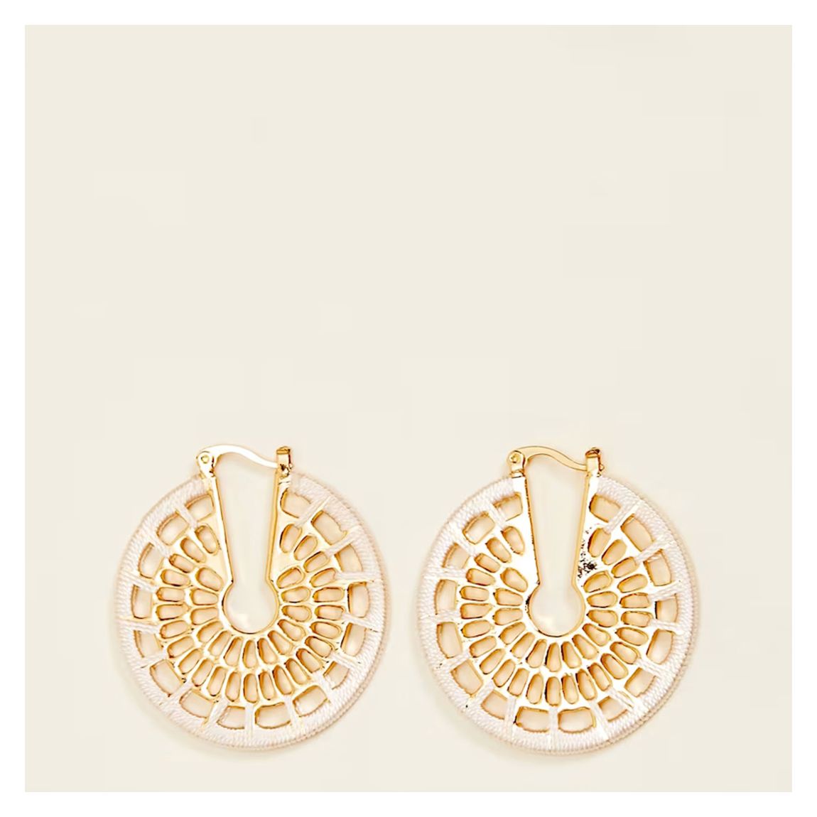 Gold/Ivory Thread Hoop Gold main product photo