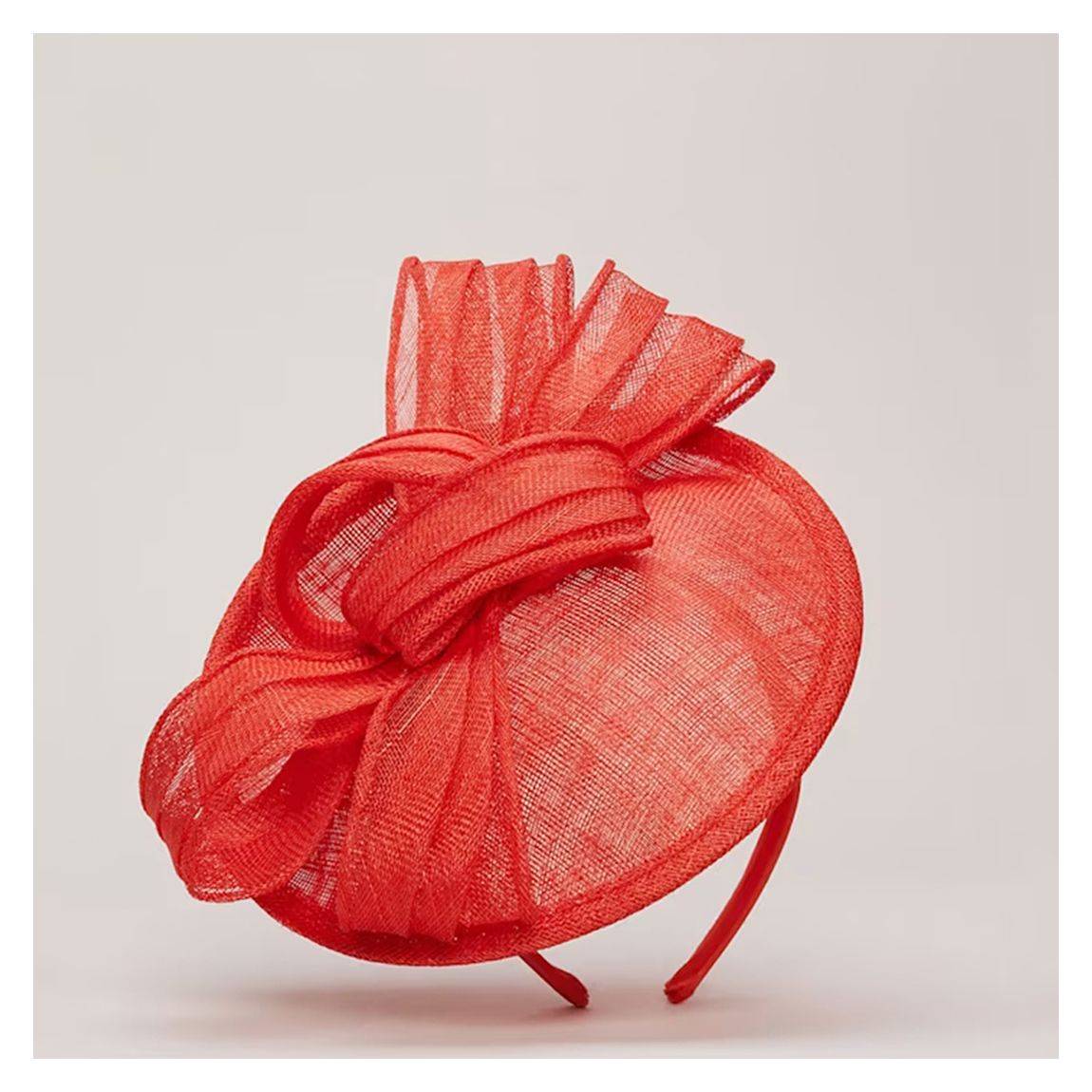 Red Bow Midi Disc Fascinator main product photo