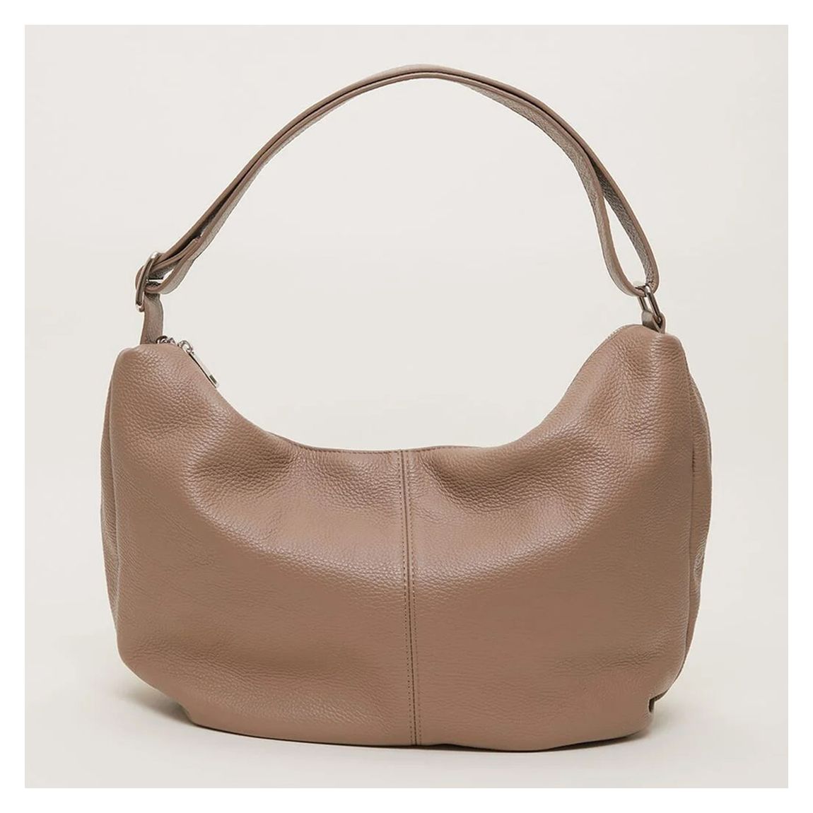 Taupe Leather Shoulder Bag main product photo