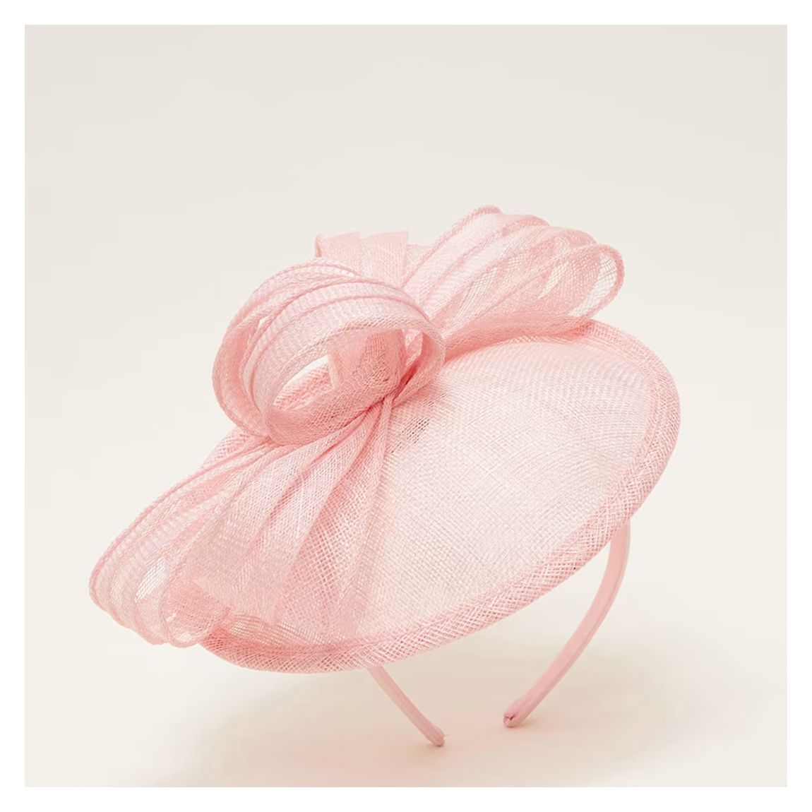 Pink Bow Midi Disc Fascinator main product photo
