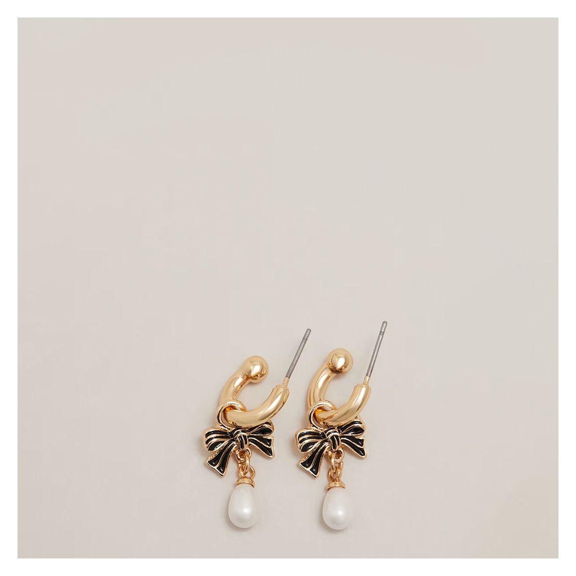 Multi Bow Hoop Drop Earrings main product photo