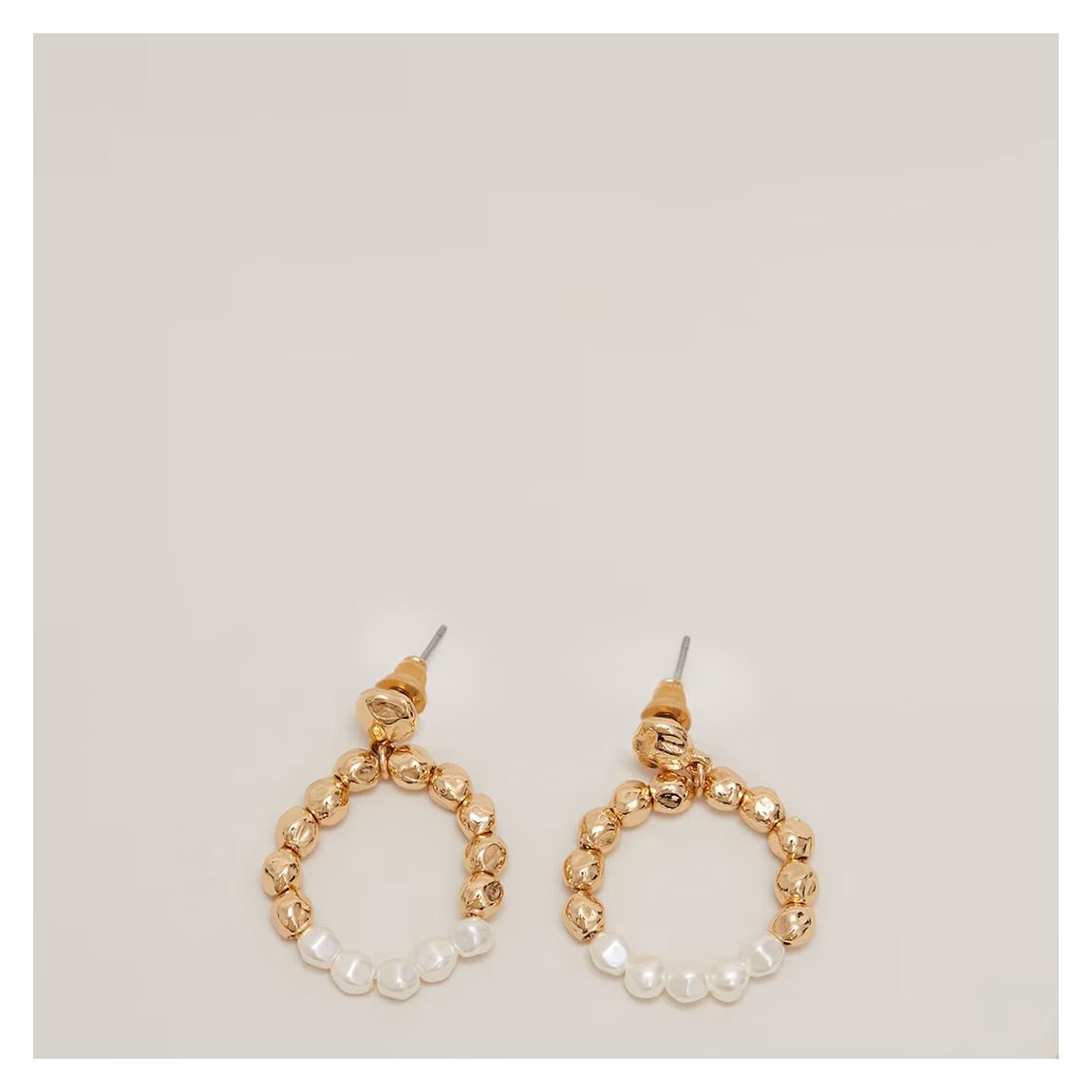 Gold Pearl Hoops main product photo
