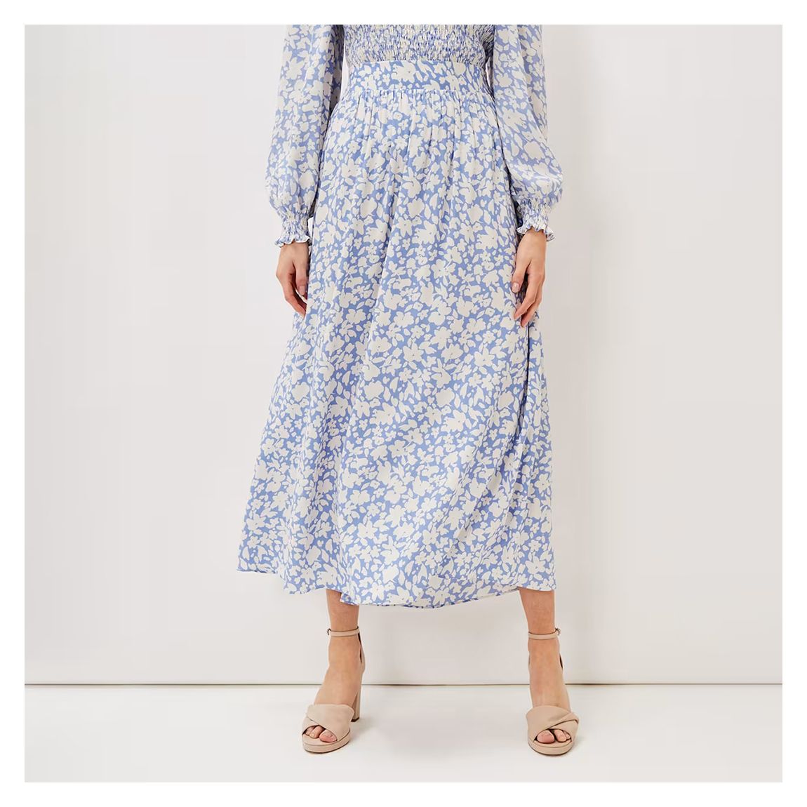 Blue Phillipa Midi Skirt main product photo