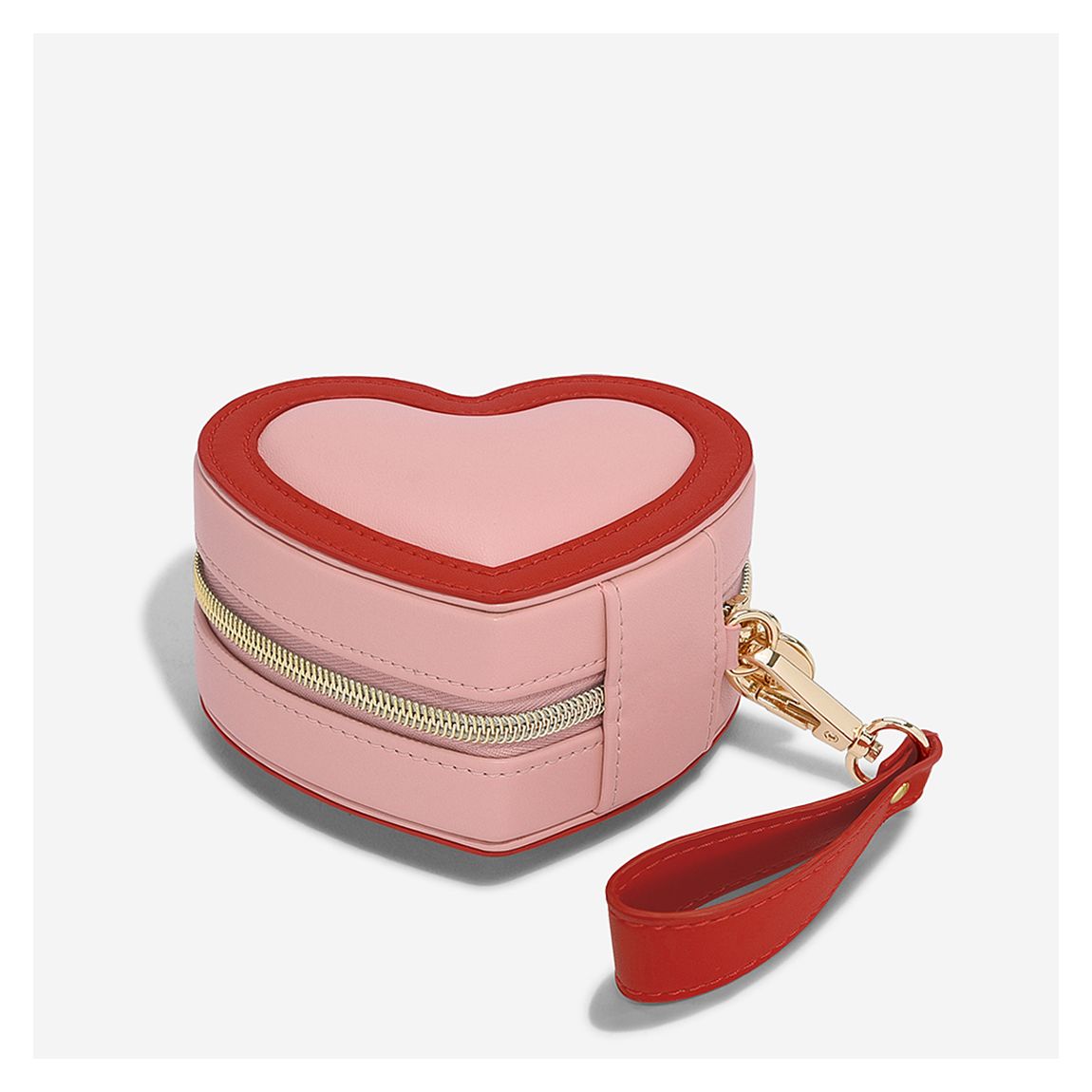 Pink Heart Travel Jewellery Box main product photo