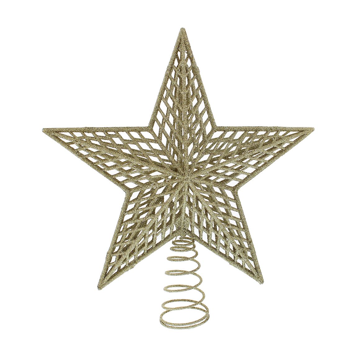 Gold Glitter Star Tree Topper, 27cm main product photo