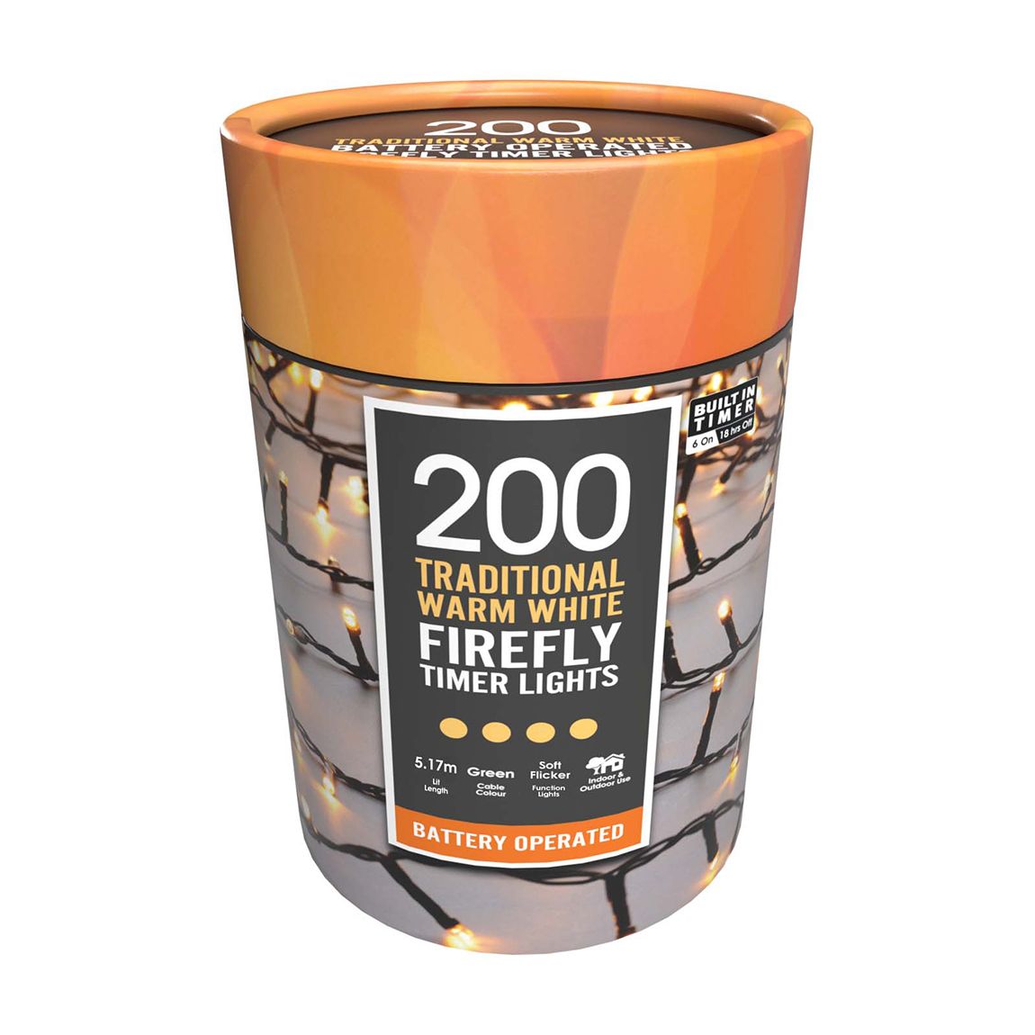 200 Timer Firefly Lights, Warm White main product photo