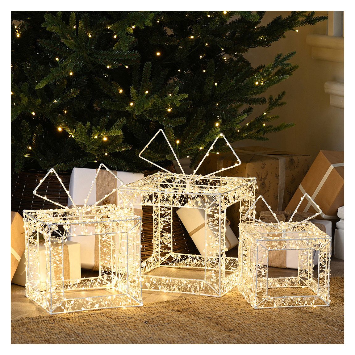 Set of 3 Twinkling Open Beaded Parcels main product photo