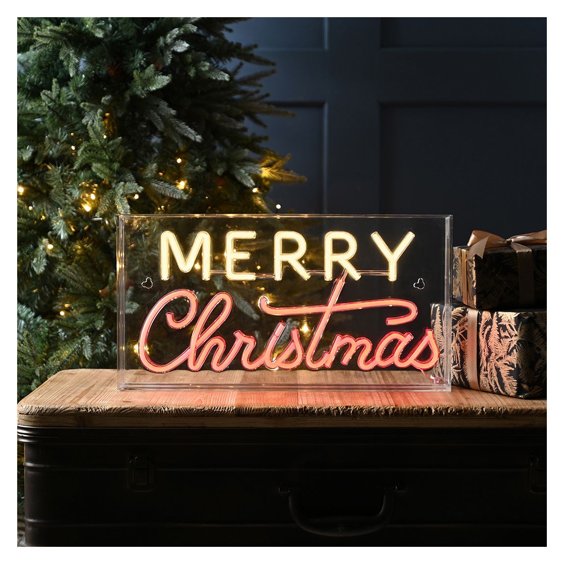 Lit Neon Flex Merry Christmas Sign, 43cm main product photo