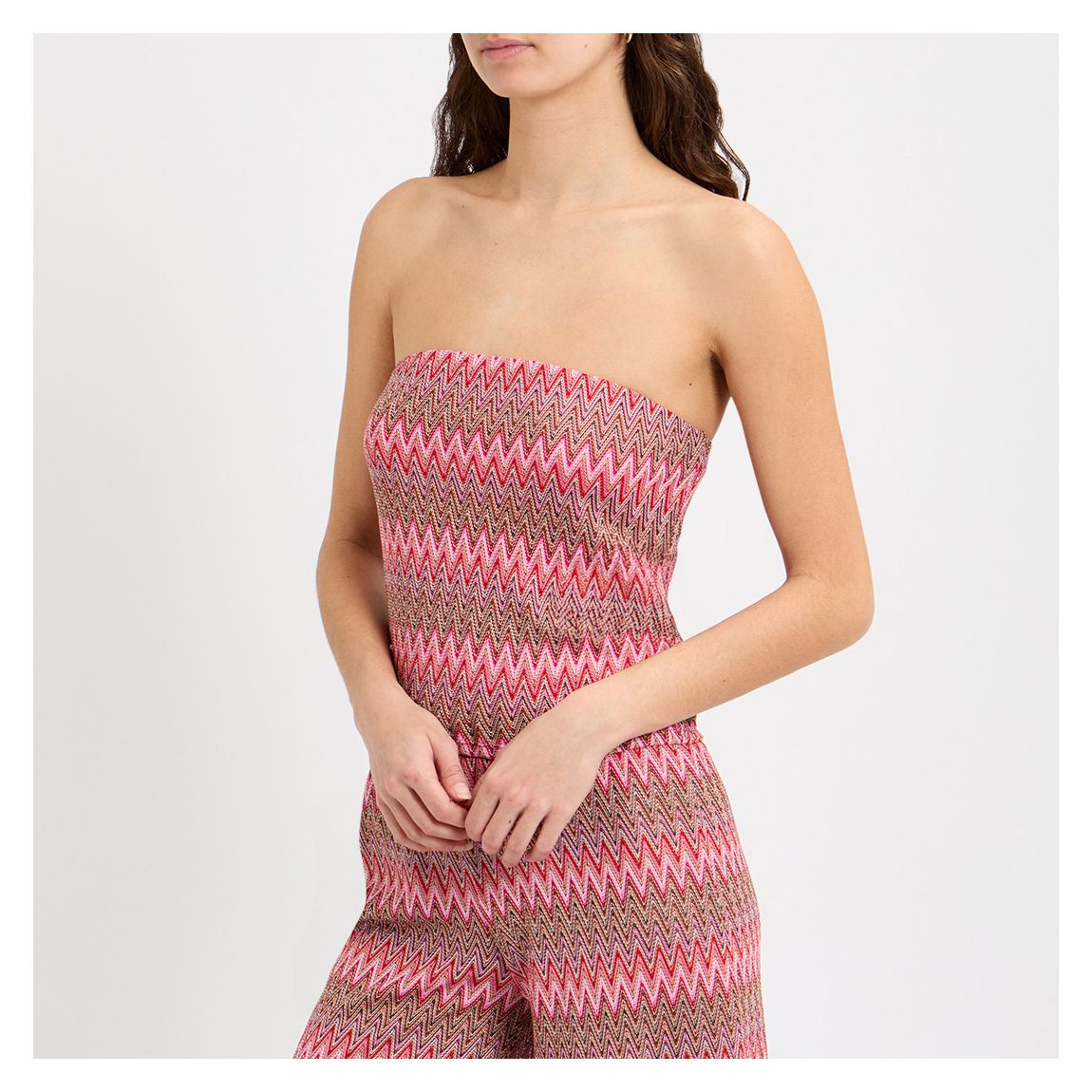 Pink Zig Zag Bandeau Top main product photo