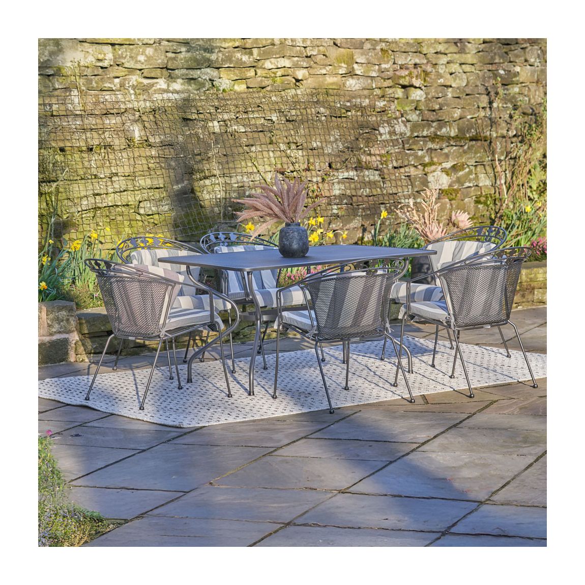 Elegance Rectangular 6 Seater Dining Set with Cushions main product photo