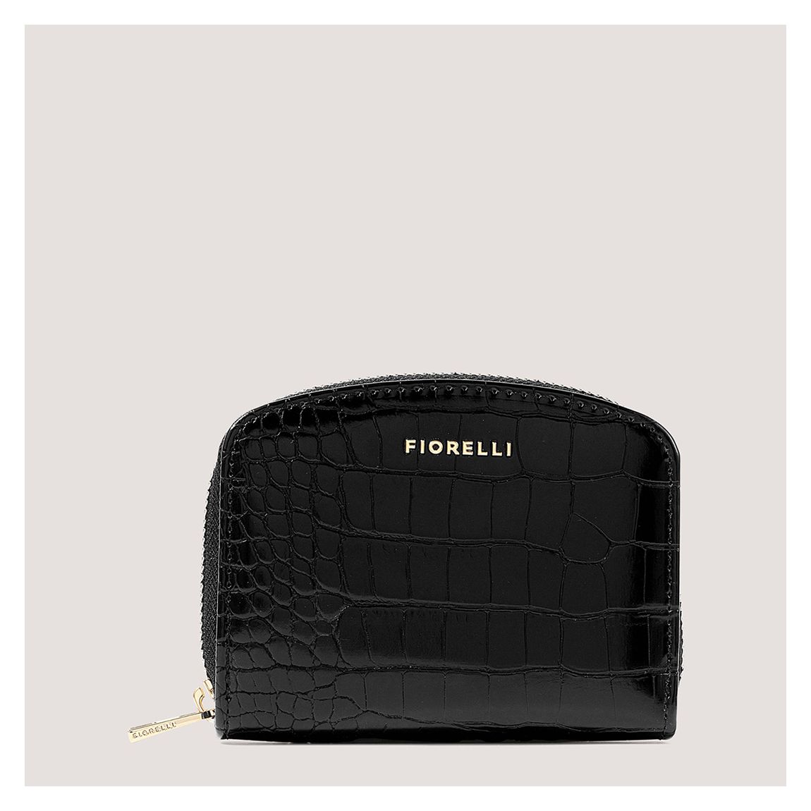 Black Croc Benny Small Zip Around Purse main product photo
