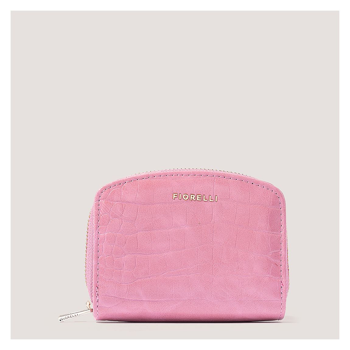 Mauve Croc Benny Small Zip Around Purse main product photo
