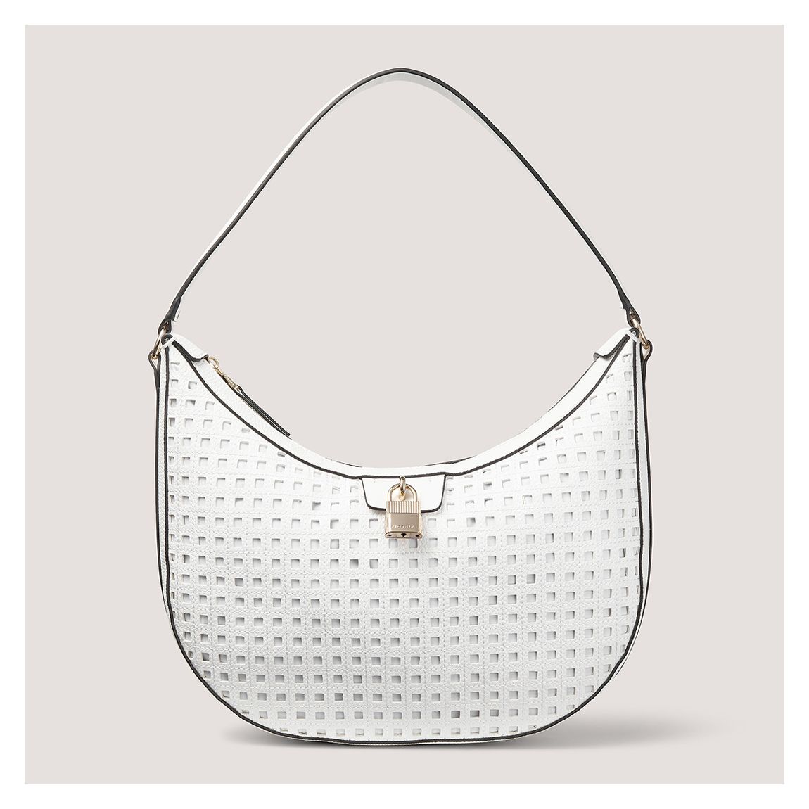 White Cut Out Valentina Hobo Bag main product photo