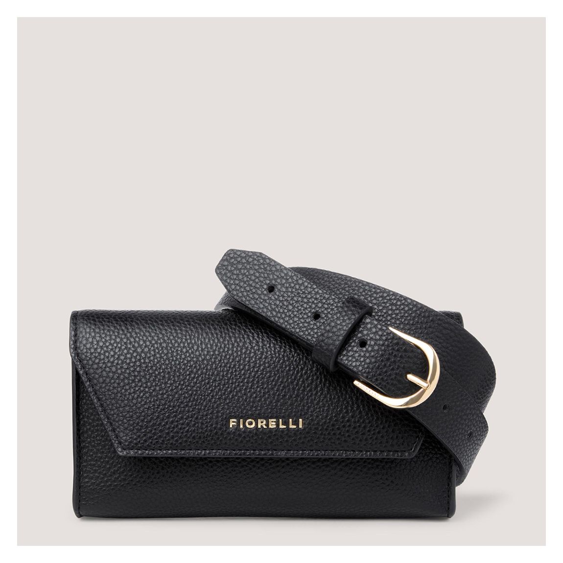 Black Belt Bag With Flap main product photo