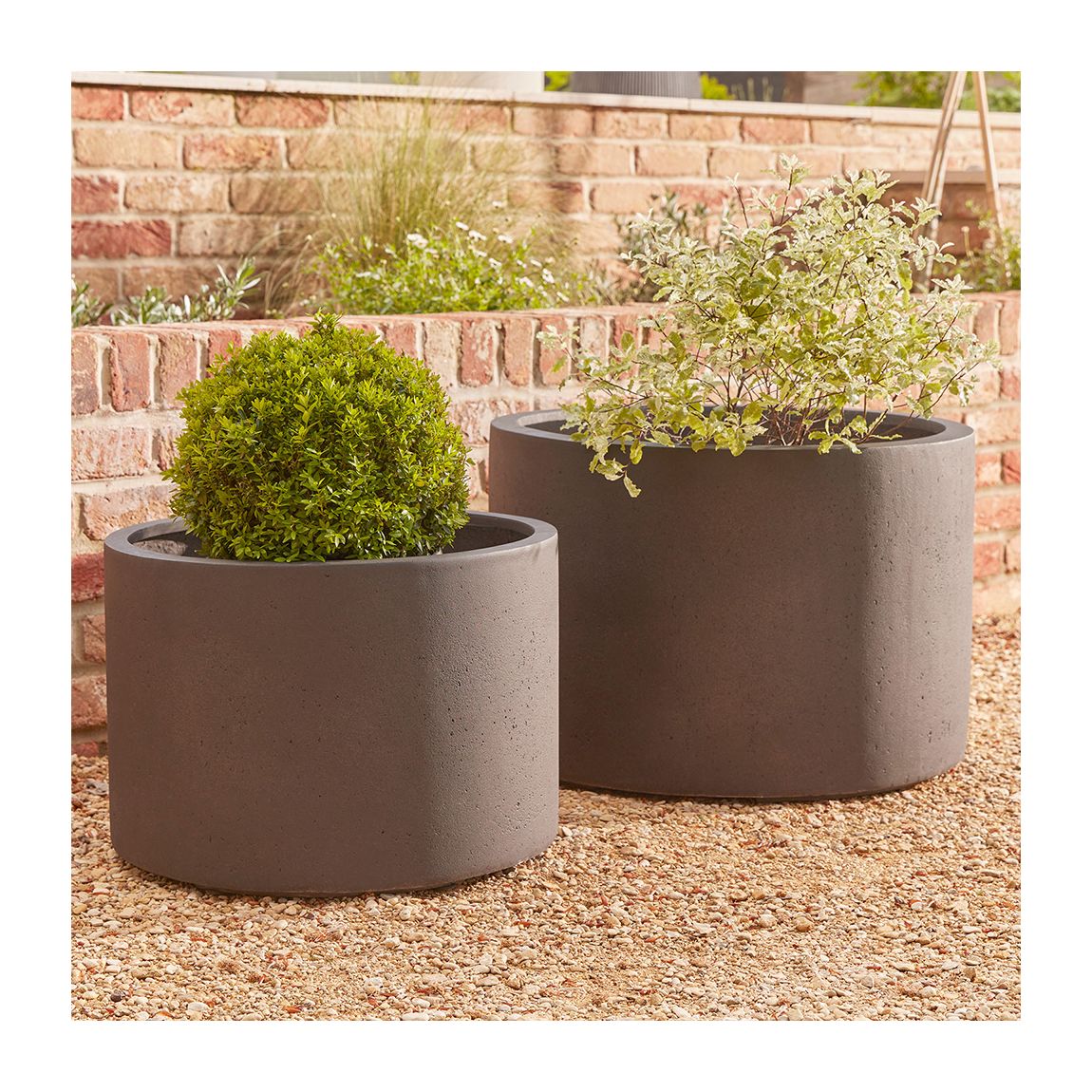 Set of 2 Granite Plant Pots main product photo
