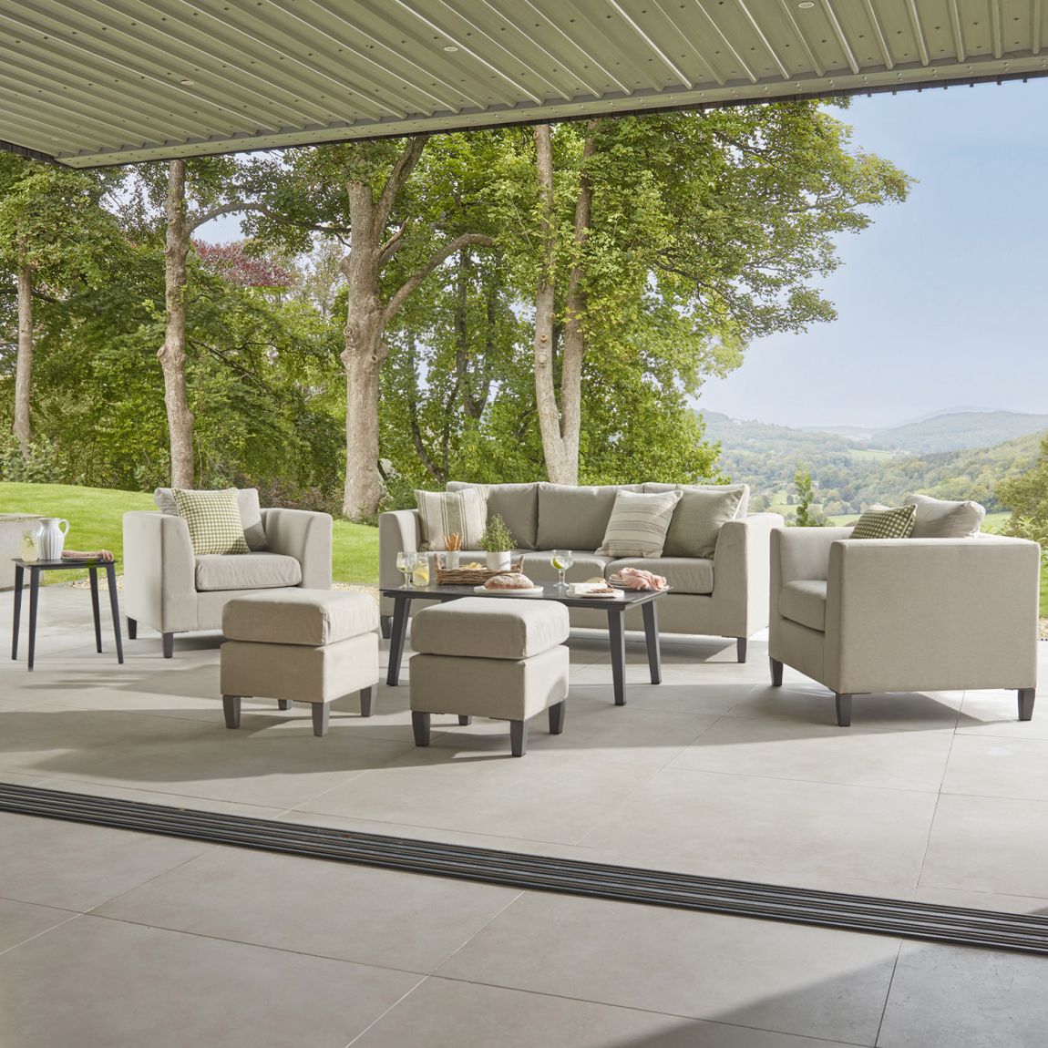 Birkin 11X - 3 Seat Sofa Set with Coffee Table and Armchairs - Greige main product photo