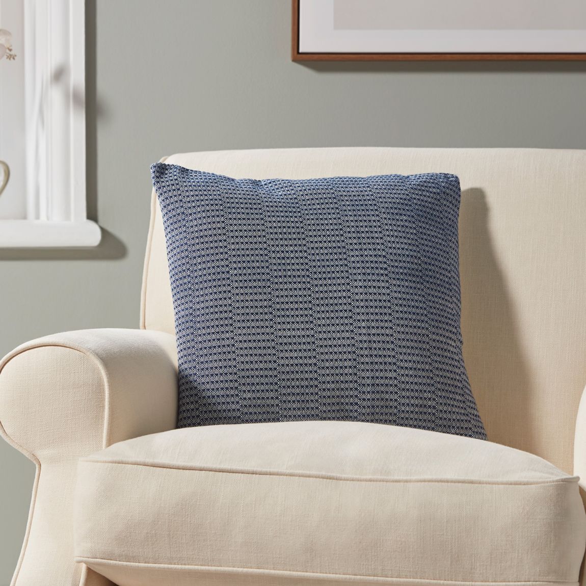 Grey Striped Cushion 45x45cm main product photo