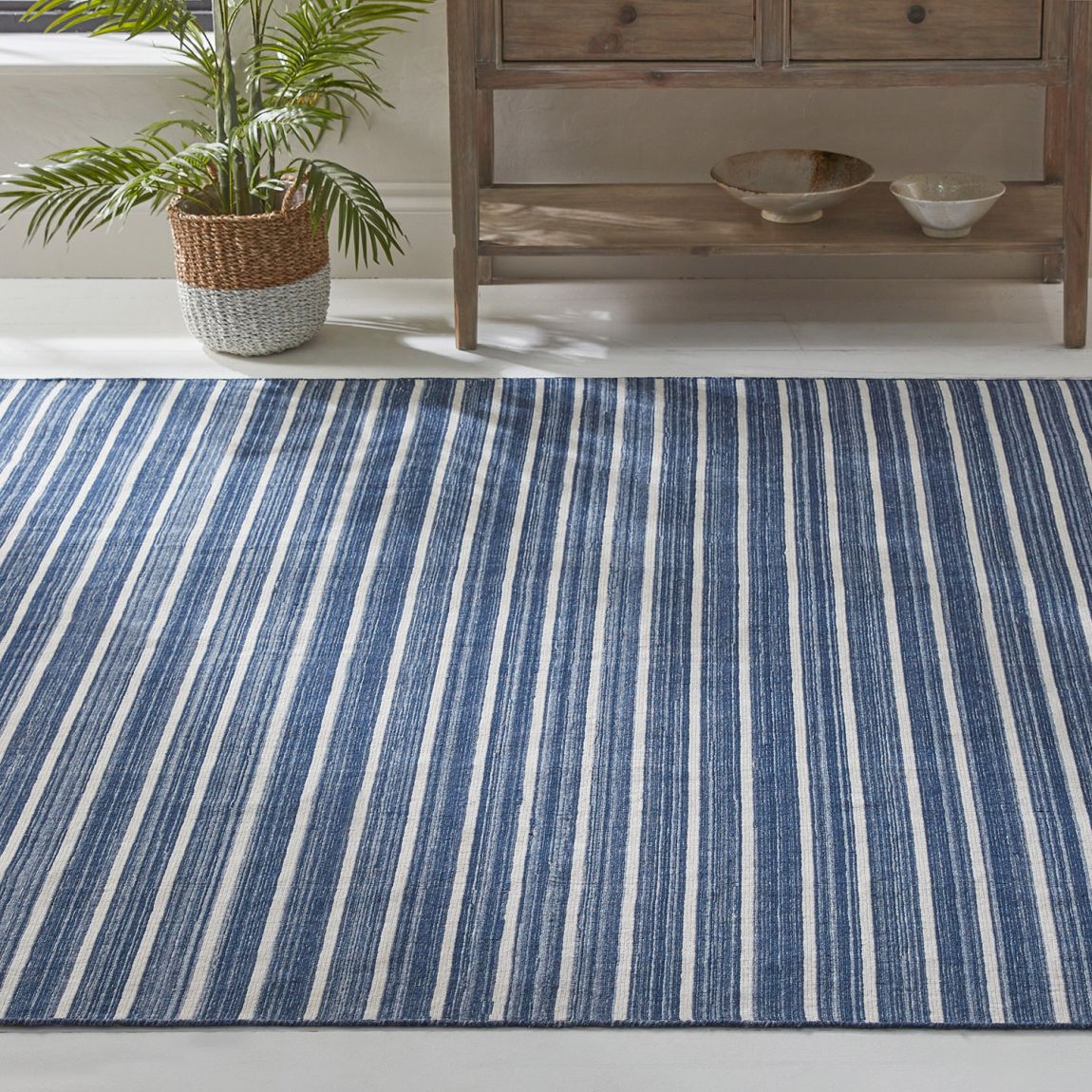 Navy Striped Rug 200x300cm main product photo