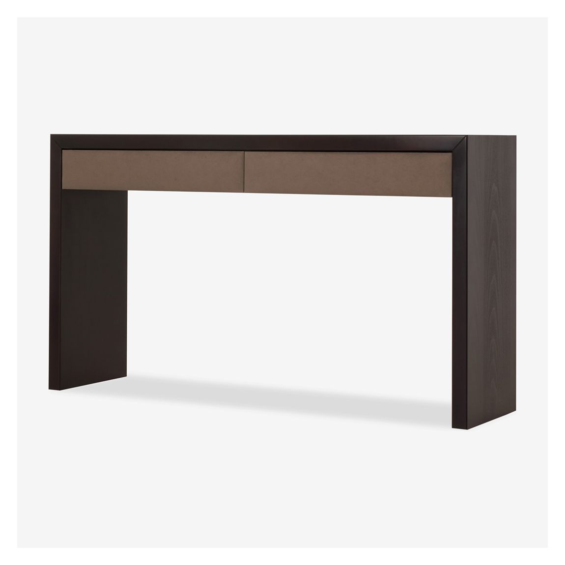 Soho Console Table With Double Drawers in Ebony Light Wood Finish main product photo