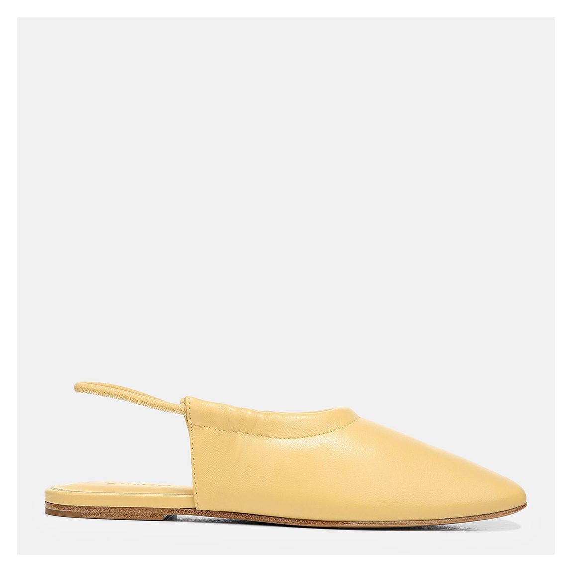 Women's Yellow Cadya Leather Flat Shoes main product photo
