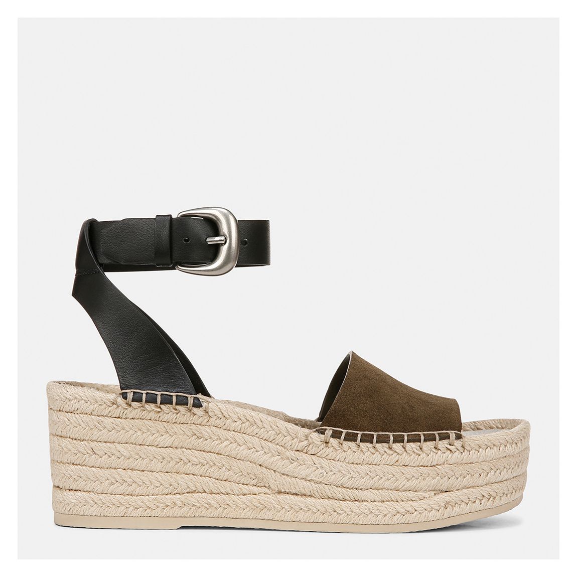 Women's Brown Belisa Suede Platform Espadrilles main product photo