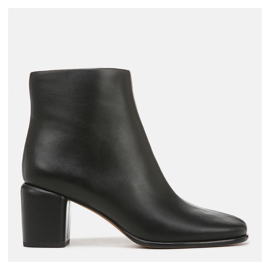 Women's Black Maggie Leather Heeled Ankle Boots main product photo