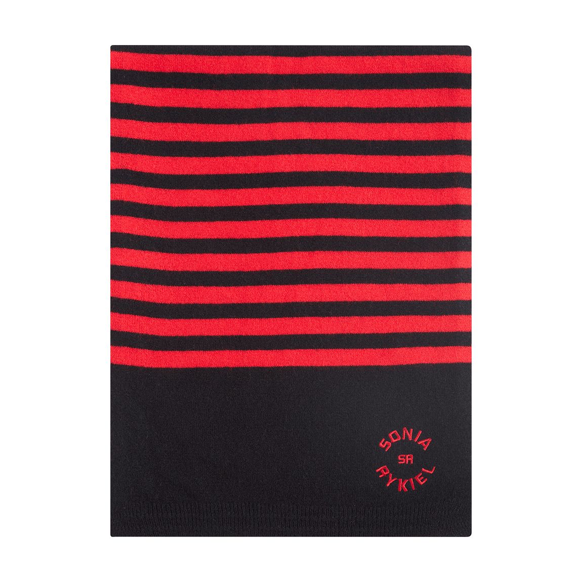 Black/Red Striped Cashmere Scarf main product photo