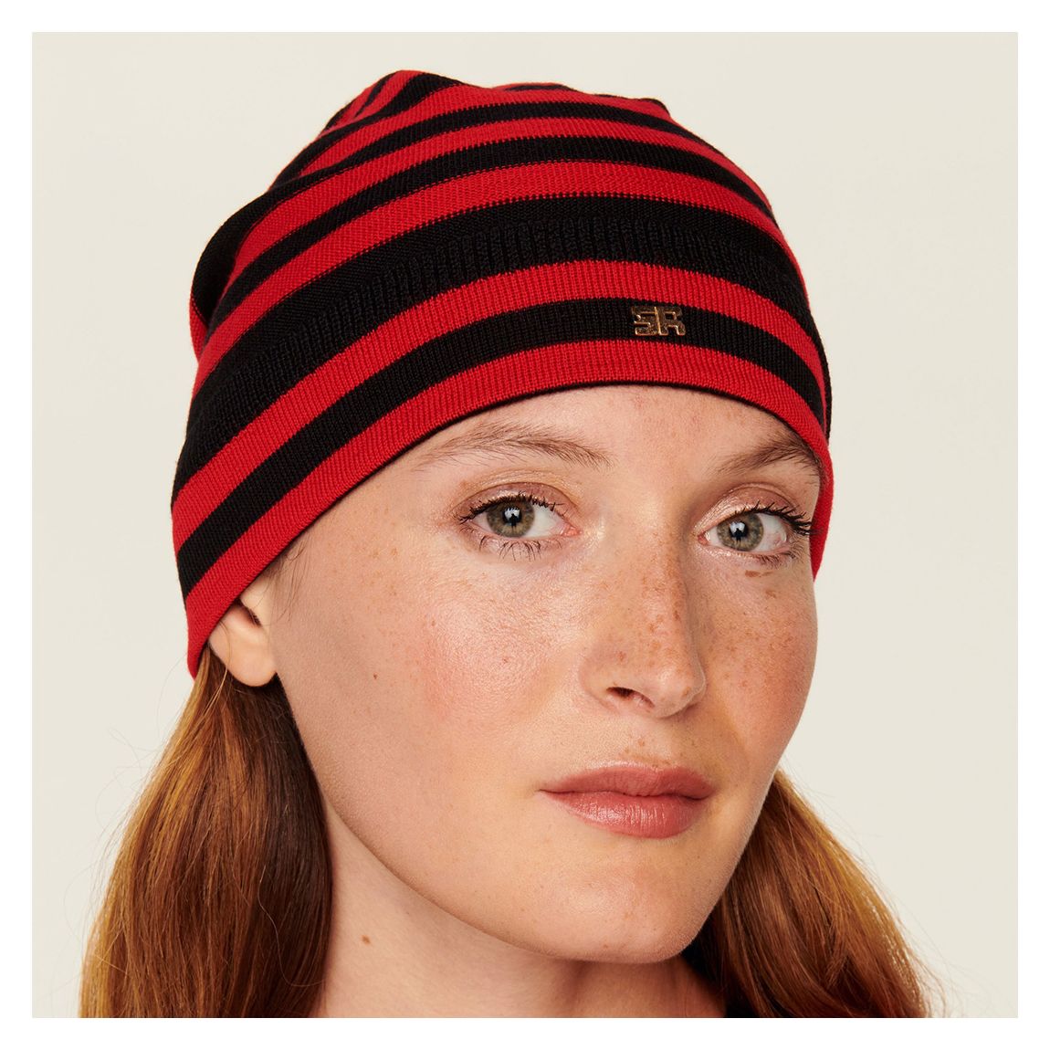 Black/Red Striped Hat main product photo