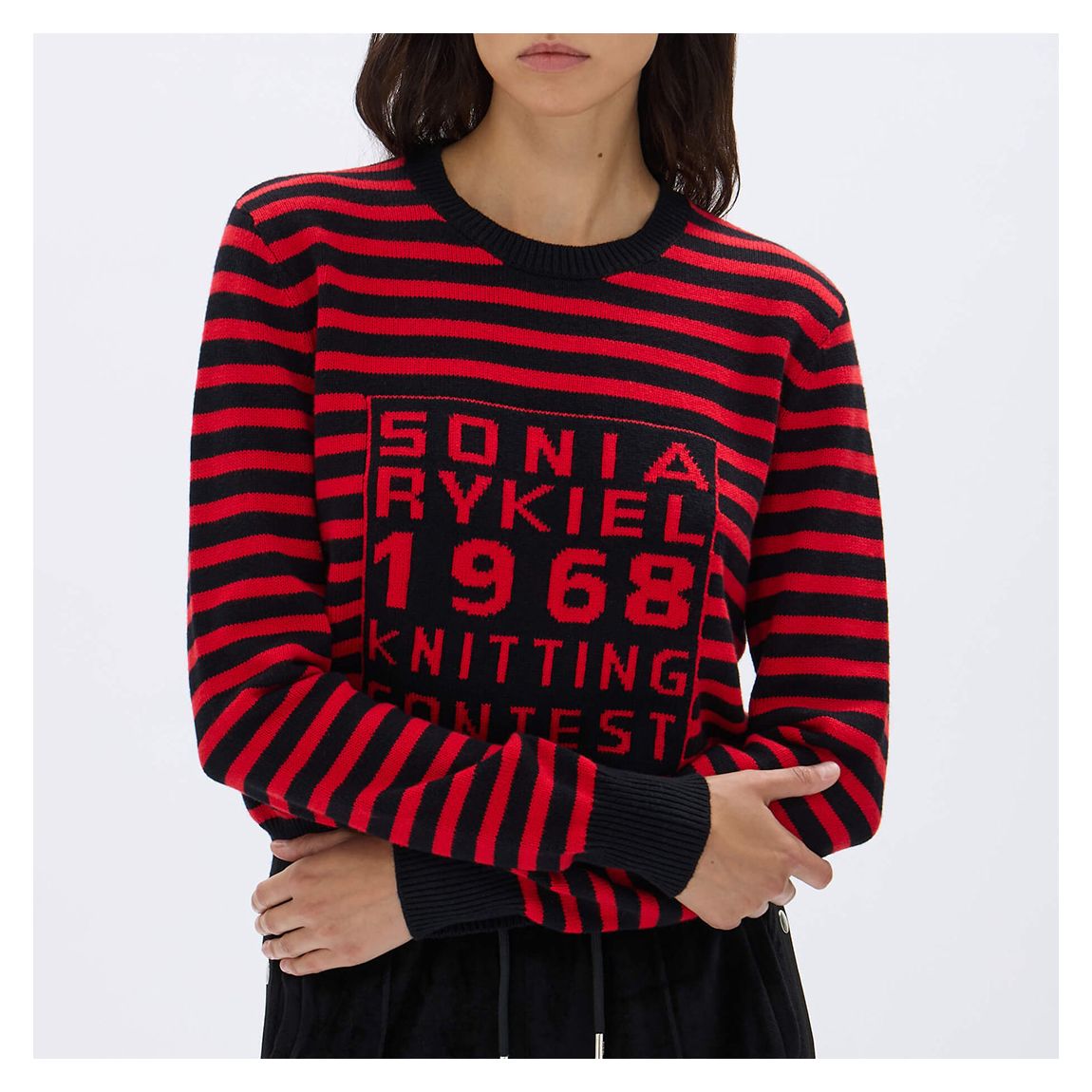 Red/Black Striped Logo Jumper main product photo