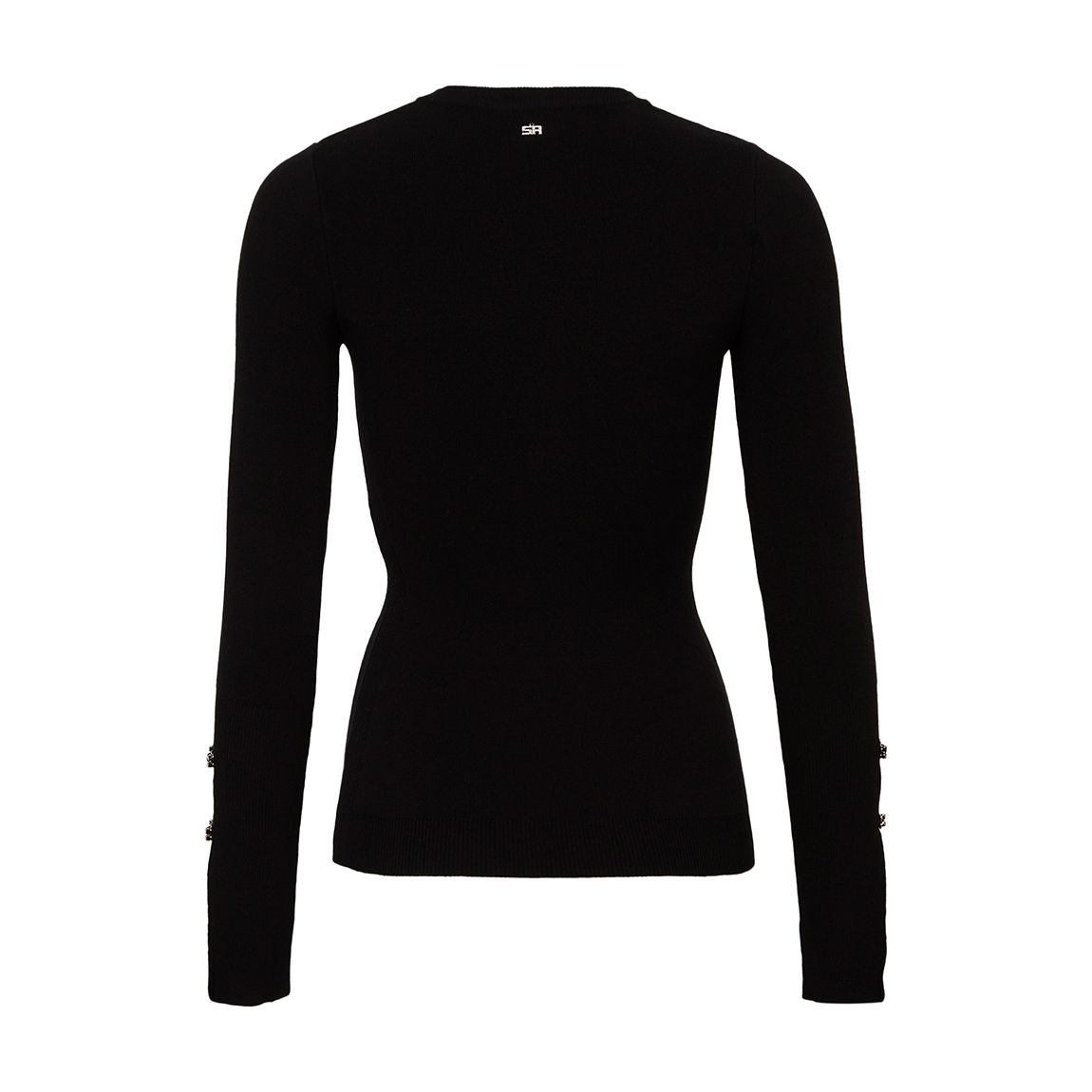 Black Cut Out Long Sleeve Top main product photo