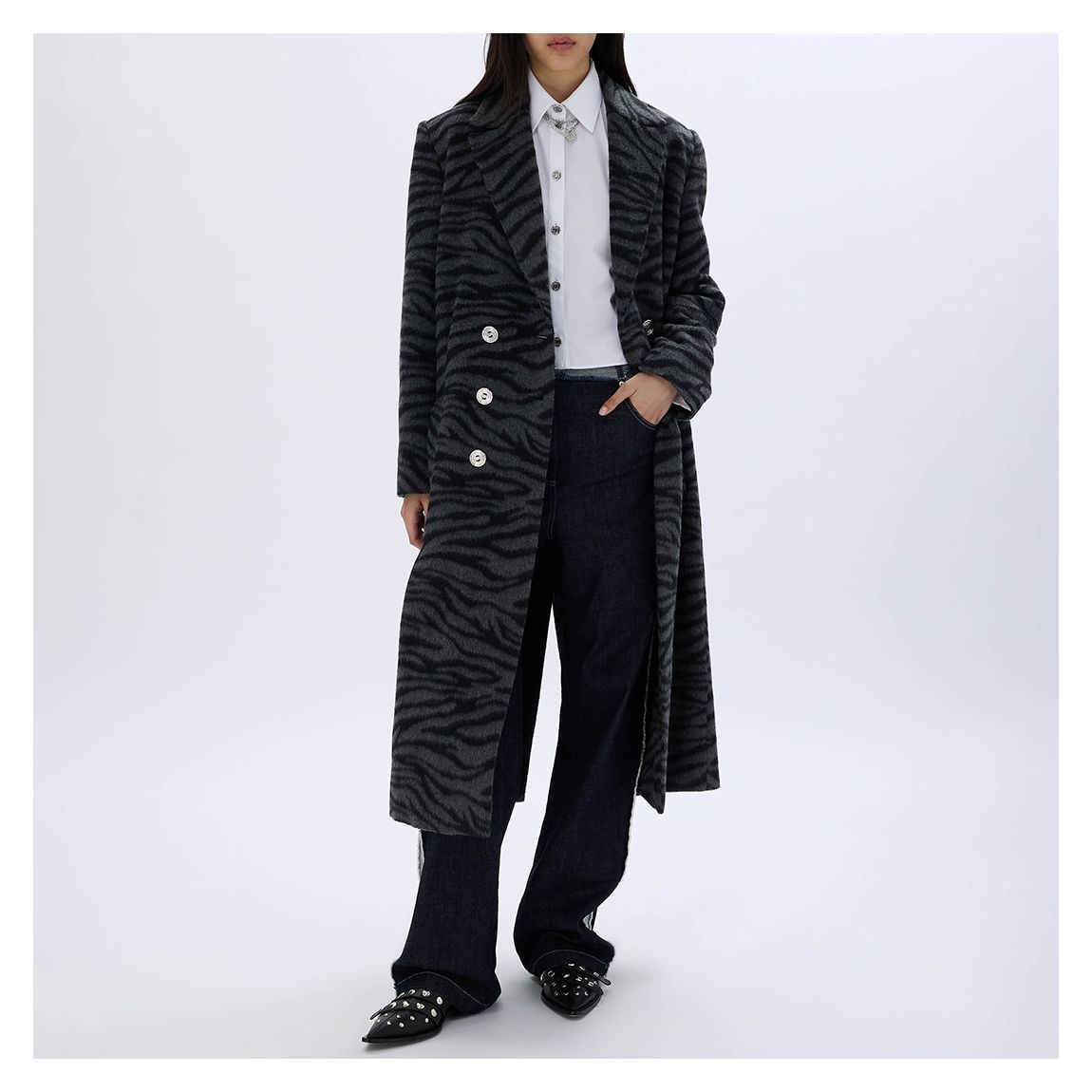 Grey Striped Jacket main product photo