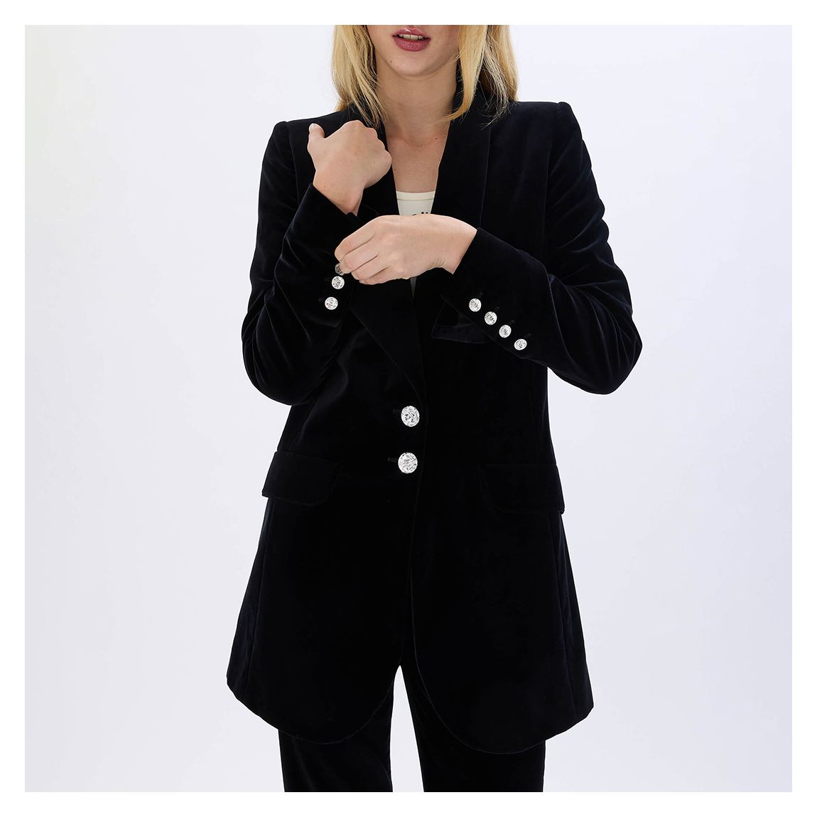 Black Buttoned Blazer main product photo