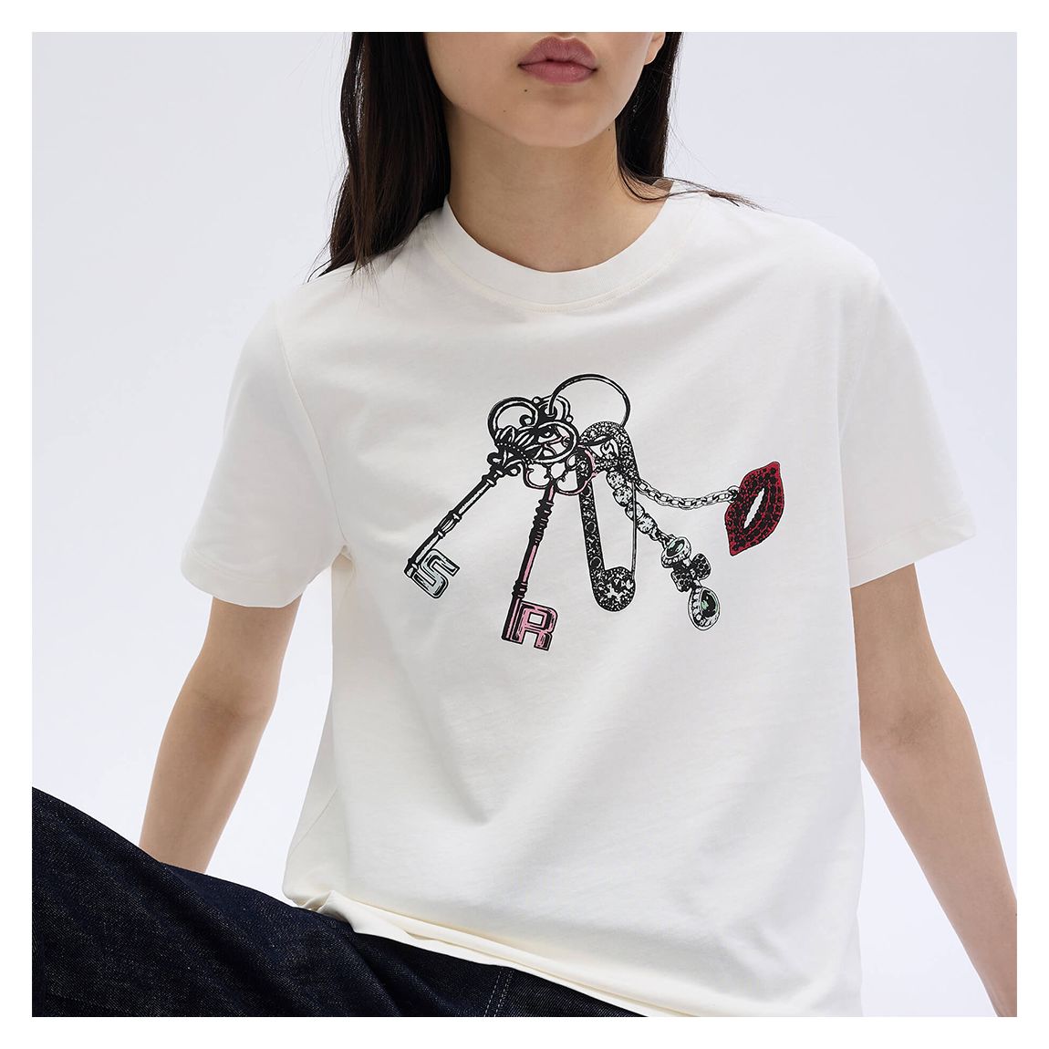 White Designed T-Shirt main product photo