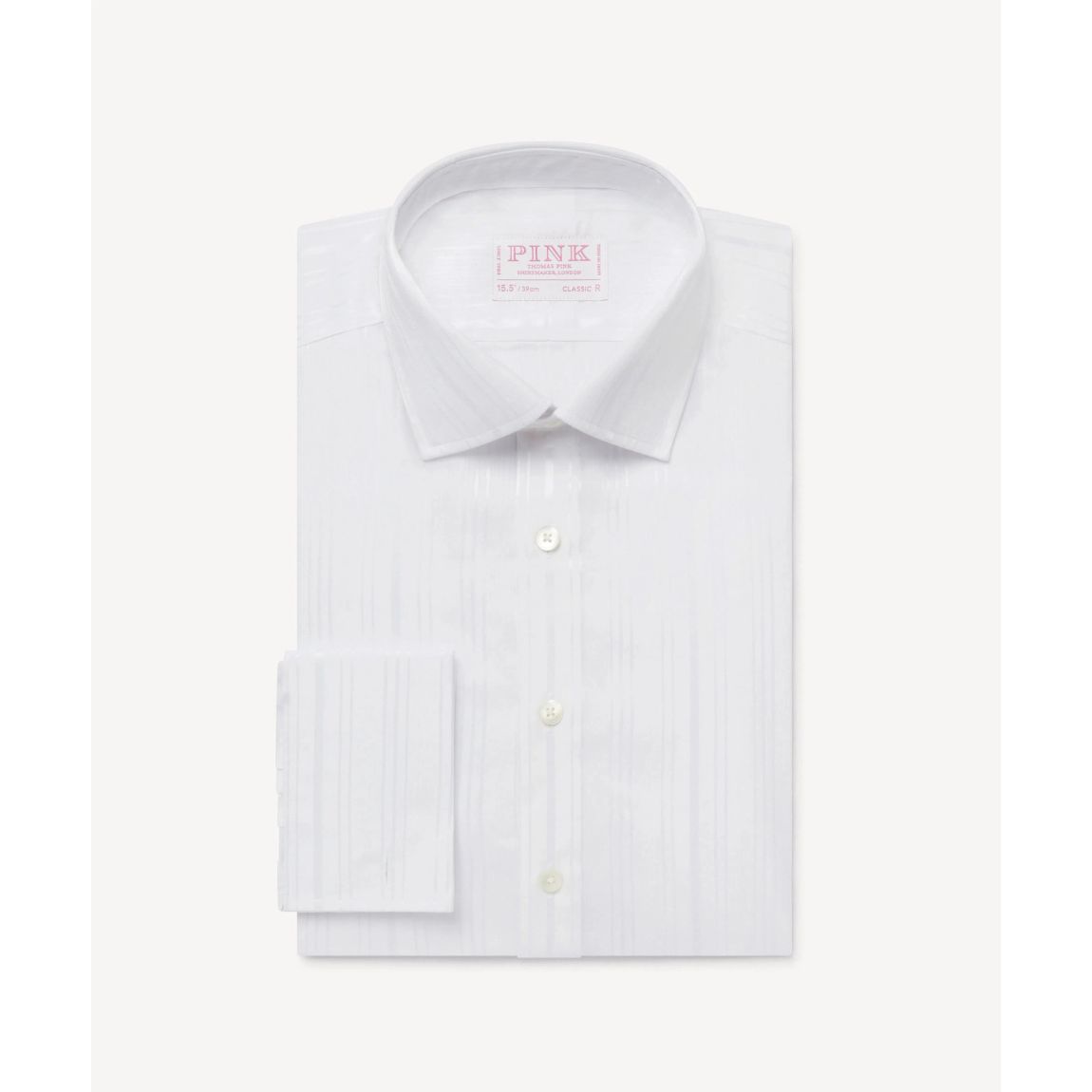 Thomas Pink Classic Fit Satin Textured Stripe Shirt for Men main product photo