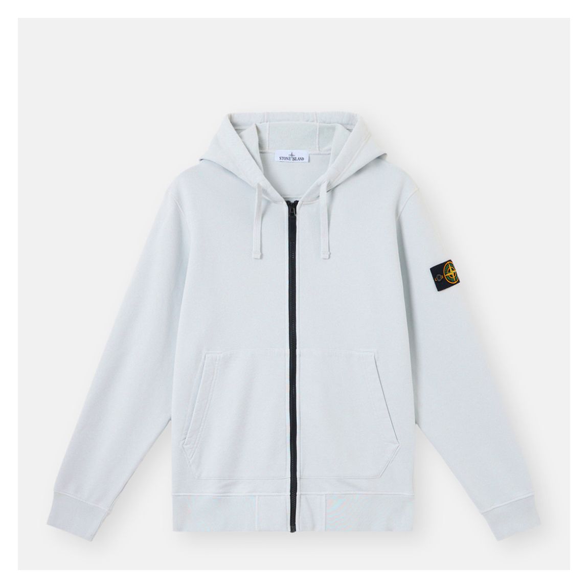 Light Blue Organic Cotton Zip Hoodie main product photo