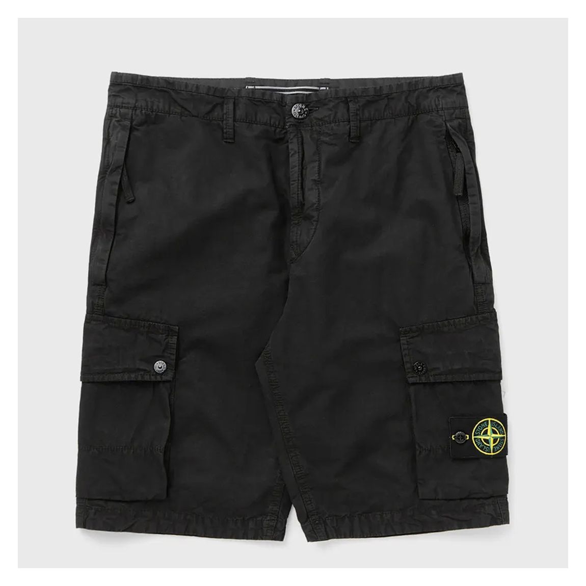 Black Old Effect Bermuda Cargo Shorts main product photo