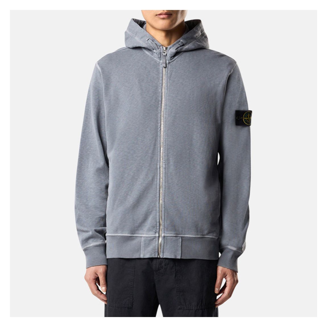 Blue Malfie Cotton Fleece Zip Up Hoodie main product photo