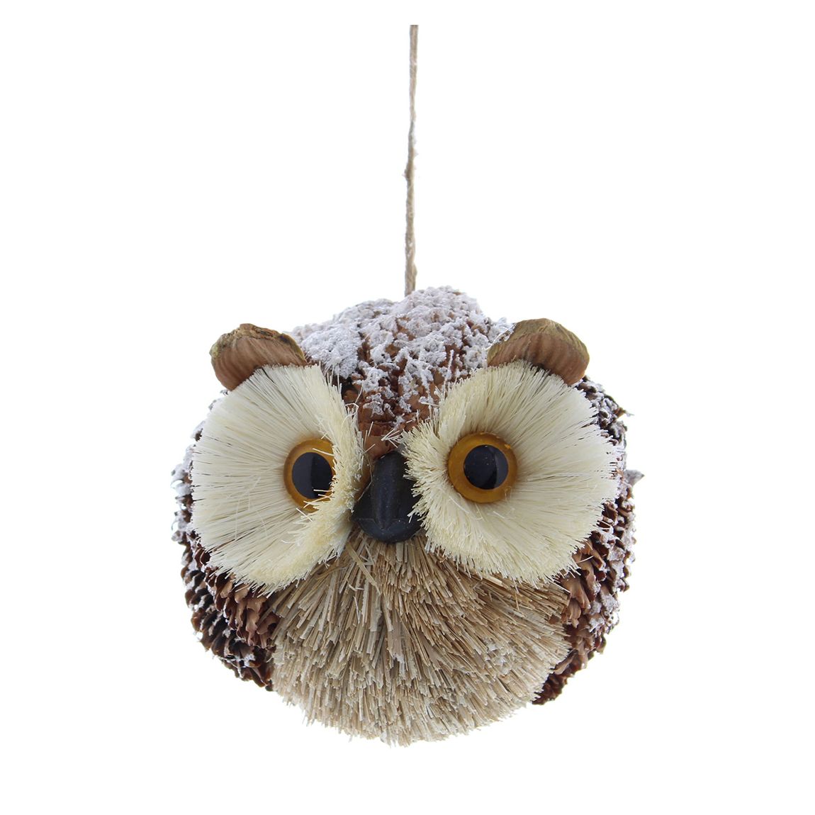 Set 4 Pinecone Bristle Owl Tree Dec, 11cm main product photo